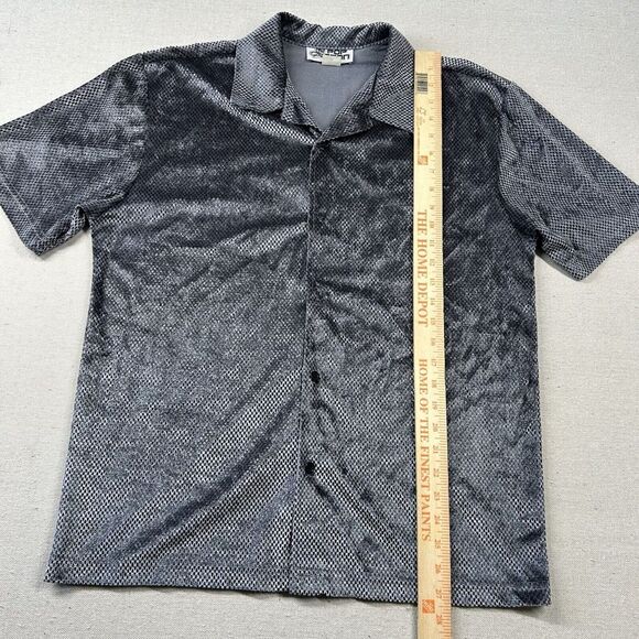 Vintage Pop Icon Shirt‎ Mens M Y2K Rave Disco Textured Stretch Velvet Gadzooks - Picture 6 of 7
